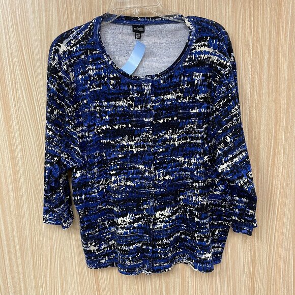 Rafaella Blue Print Cardigan Size 2x - Picture 1 of 5
